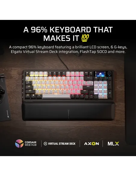 Teclado Mecánico para Juegos Corsair VANGUARD 96 ES