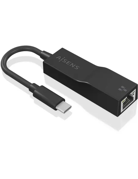 AISENS A109-0765 Conversor USB 3.2 Gen 1 USB-C a Ethernet Gigabit 10/100/1000 Mbps Negro 11 cm