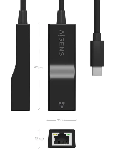AISENS A109-0765 USB-C a Ethernet Gigabit para portátil