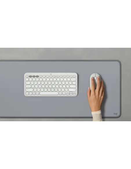 Logitech Pebble Mouse 2 M350s Blanco compacto y silencioso