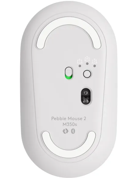 Logitech Pebble Mouse 2 M350s Blanco compacto y silencioso