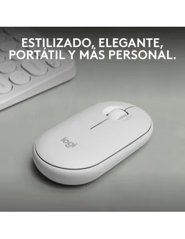 Logitech Pebble Mouse 2 M350s Blanco compacto y silencioso