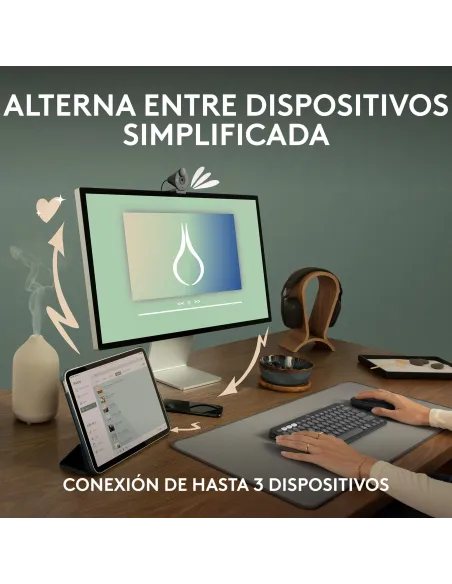 Logitech Pebble Mouse 2 M350s Blanco compacto y silencioso