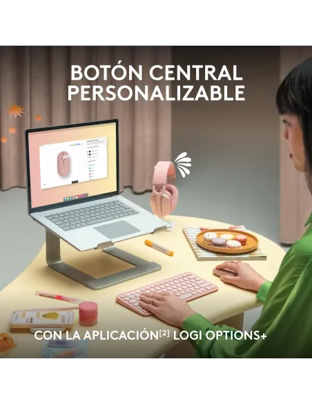 Logitech Pebble Mouse 2 M350s Blanco compacto y silencioso