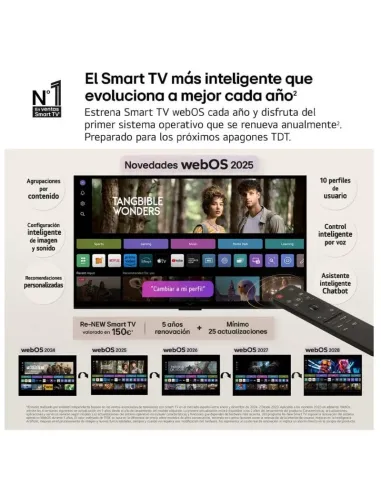 Monitor Curvo LG OLED evo AI OLED65C56LB 65" 4K Ultra HD