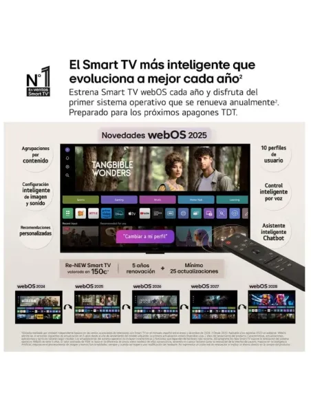Monitor Curvo LG OLED evo AI OLED65C56LB 65" 4K Ultra HD