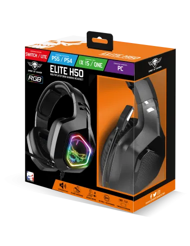 Spirit of Gamer Elite H50 Auriculares Gaming Negros