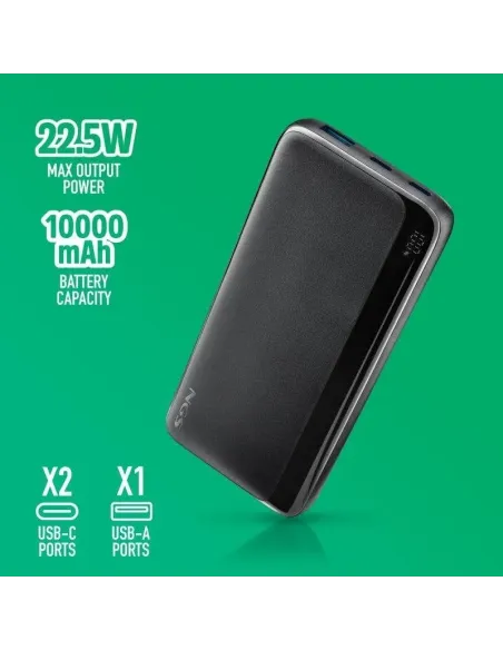 Batería externa NGS Quiz 10 Negro Carga Rápida 22,5W