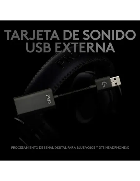 Auriculares Logitech G PRO X cableados para PC con DAC