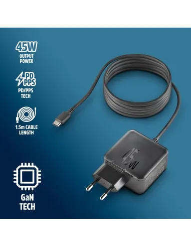 Cargador de Pared NGS GAN 45W-C con PPS