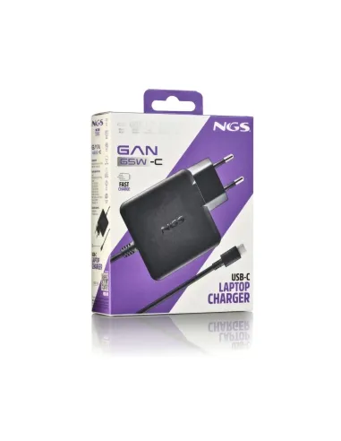 Cargador de Pared USB-C NGS GAN 65W-C con PPS