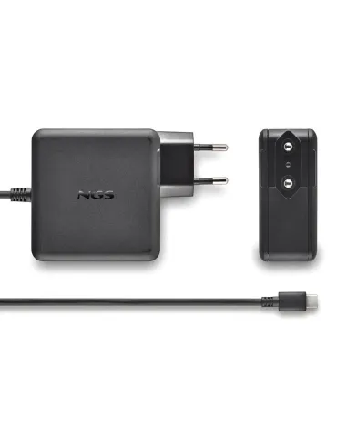 Cargador GaN NGS BUD 100W Negro para portátil y móvil