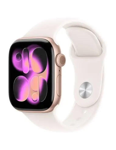 Apple Watch Series 11 GPS + Cellular 42mm MF8E4QL/A Caja Aluminio Oro Rosa con Correa Deportiva Rosa Rubor S/M