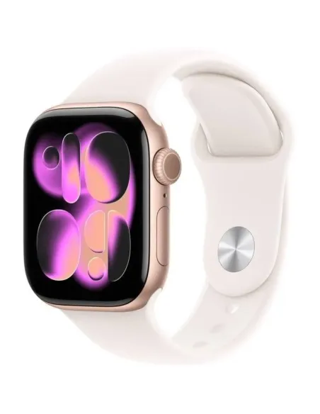 Apple Watch Series 11 GPS + Cellular 42mm MF8E4QL/A Caja Aluminio Oro Rosa con Correa Deportiva Rosa Rubor S/M