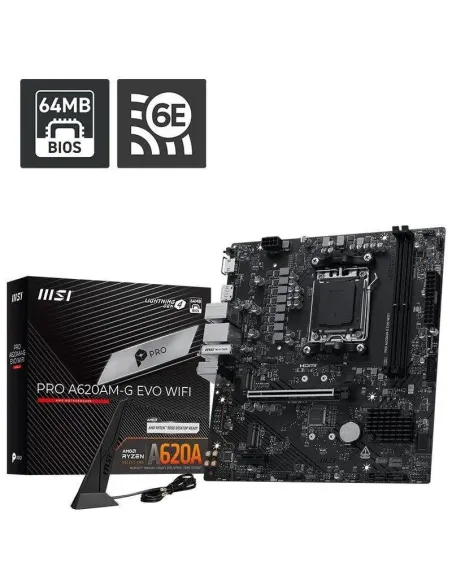 Placa Base MSI PRO A620AM-G EVO WIFI AM5 micro-ATX Wi-Fi 6E