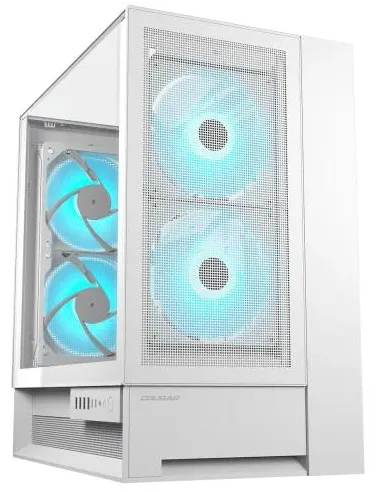 Cougar OmnyX Blanca Semitorre aRGB con Ventana Lateral , 4 Ventiladores ARGB PWM y USB-C