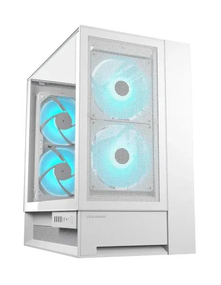Cougar OmnyX Blanca Semitorre aRGB con Ventana Lateral , 4 Ventiladores ARGB PWM y USB-C