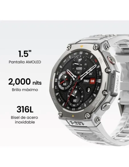Smartwatch Amazfit T-Rex 3 Haze Grey con GPS dual-band