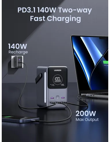 UGREEN 25286 Power Bank 300W 48000mAh para portátil USB-C