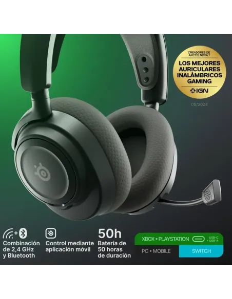Auriculares Steelseries Arctis Nova 7X Wireless Gen 2 Negro