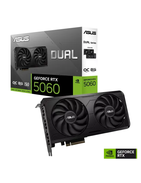 ASUS Dual GeForce RTX 5060 EVO OC Edition 8GB GDDR7 Reflex 2 RTX AI DLSS4