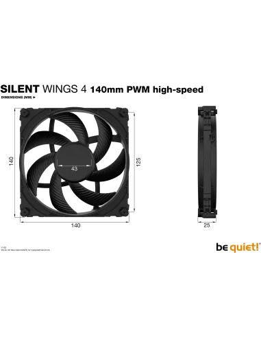 Ventilador PC Be Quiet! Silent Wings 4 140mm Negro