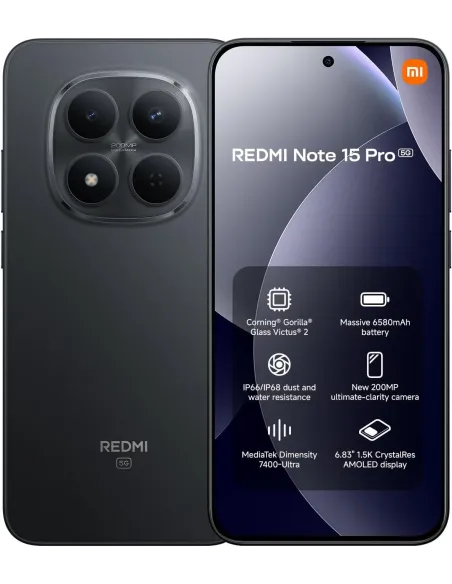 Xiaomi REDMI Note 15 Pro 5G 12GB-512GB Negro