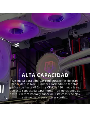 Semitorre ATX NOX Hummer Galaxy Blanca con USB-C