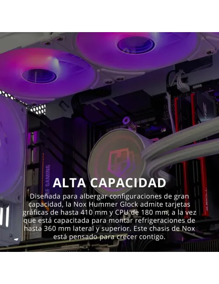 Semitorre ATX NOX Hummer Galaxy Blanca con USB-C