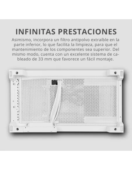 Semitorre ATX NOX Hummer Galaxy Blanca con USB-C