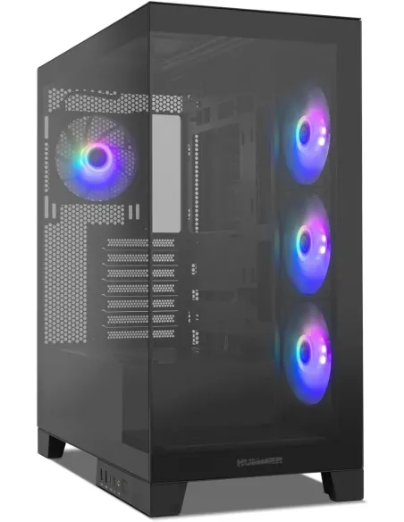 NOX Hummer Galaxy Negra aRGB Cristal Templado y USB-C 3.0