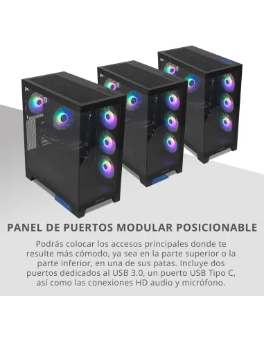Semitorre ATX NOX Hummer Galaxy Negra con USB-C