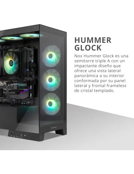 Semitorre ATX NOX Hummer Galaxy Negra con USB-C
