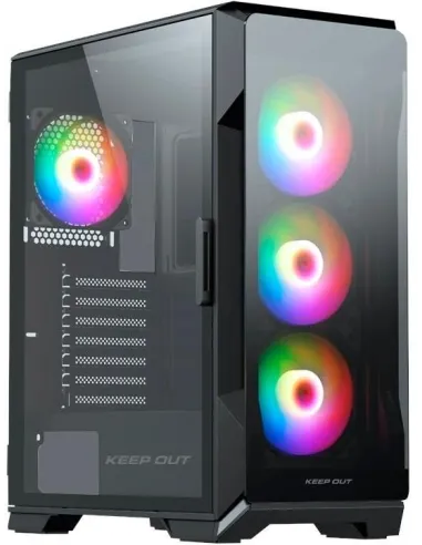 Keep Out XC-901 PRO Negra con HUB PWM + aRGB de 6 puertos incluido Torre E-ATX con USB-C