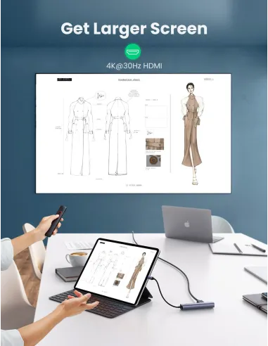 Replicador de puertos USB-C Ugreen 10919 con Ethernet
