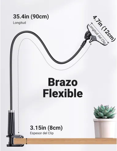 Soporte flexible para móvil con pinza de 90 cm UGREEN 80906