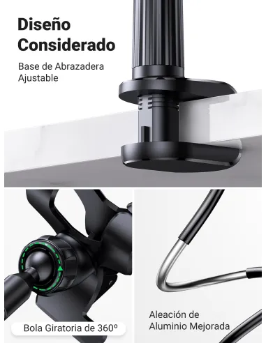 Soporte flexible para móvil con pinza de 90 cm UGREEN 80906