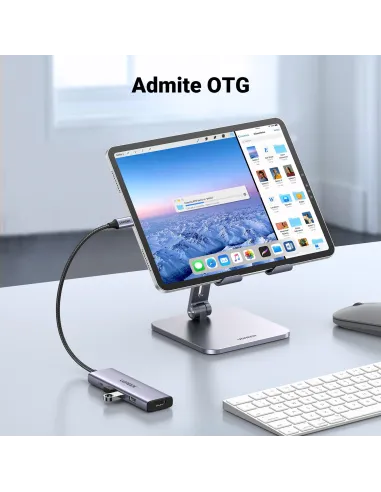Hub USB-C Ugreen 15596 con HDMI 4K y carga PD
