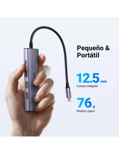 Hub USB-C Ugreen 15596 con HDMI 4K y carga PD