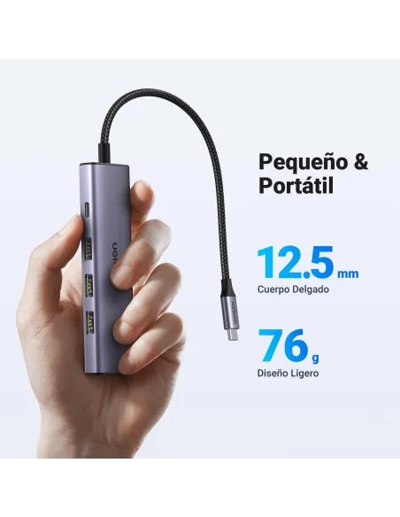 Hub USB-C Ugreen 15596 con HDMI 4K y carga PD