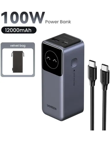 UGREEN Nexode Power Bank 12000mAh 100W con pantalla digital