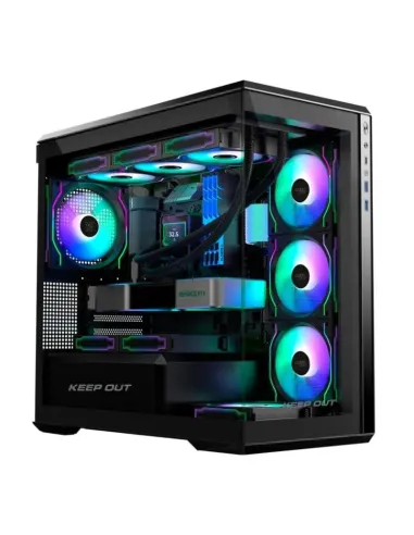 KeepOut XC-905 PRO+ Negro aRGB Cristal Templado Micro ATX-ITX