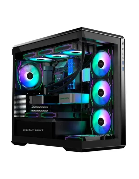 KeepOut XC-905 PRO+ Negro aRGB Cristal Templado Micro ATX-ITX