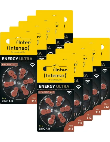 Intenso Energy Ultra A312 (PR41) Pilas para Audífono 80 unidades