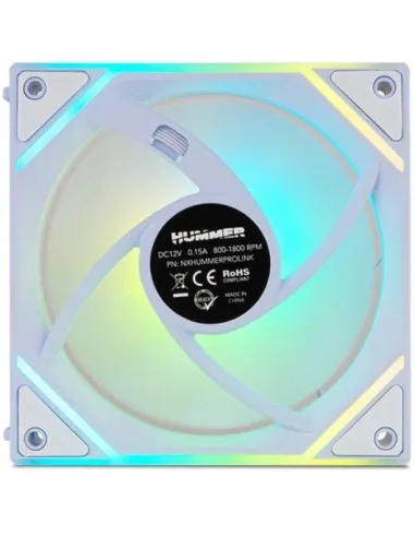 Pack de 3 ventiladores: NOX Hummer PRO LINK ARGB Blanco