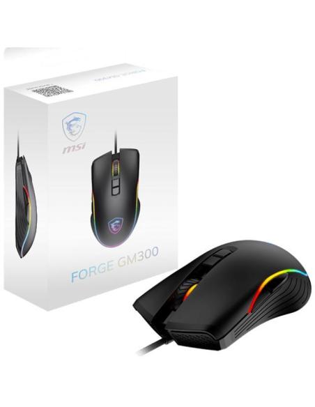 MSI Forge GM300 Ratón Óptico Gaming 7200 DPI Negro