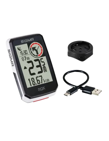 Sigma Sport ROX Blanco Ordenador para Bicicleta Eléctrica y Cadencia Komoot