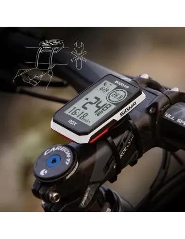 Ciclocomputador GPS Sigma ROX 2.0 blanco con IPX7