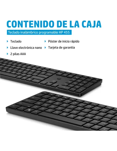 Teclado inalámbrico HP 455 con 20 teclas programables