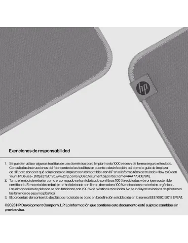 Alfombrilla para ratón desinfectable HP 100